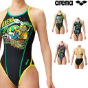 【店内商品3点以上でさらに3%OFFクーポン配布中】アリーナ ARENA 競泳水着 練習用水着 レディース トレーニングワンピース オープンバック アリーナ君 ...