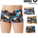 【店内商品3点以上でさらに3%OFFクーポン配布中】アリーナ ARENA 競泳水着 練習用水着 メンズ トレーニングスパッツ ショートレッグ MARVEL マー...