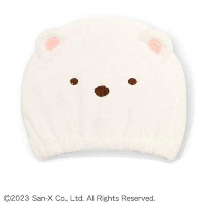 【店内商品3点以上でさらに3％OFFクーポン配布中】タオルキャップ ヘアーキャップ すみっコぐらし しろ..