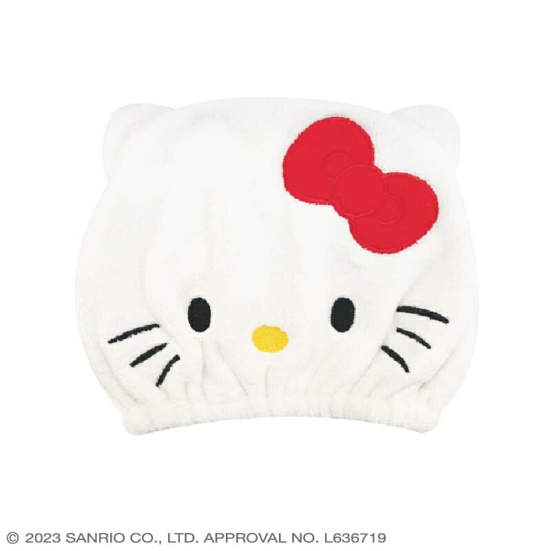 【店内商品3点以上でさらに3％OFFクーポン配布中】タオルキャップ ヘアーキャップ サンリオキャラクター ハローキティ サンタン マイクロファイバー 吸水タオル 水泳小物 スイミング プール タオル SNT-SR-0148のサムネイル