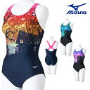 【店内商品3点以上でさらに3%OFFクーポン配布中】ミズノ MIZUNO フィットネス水着 レディース STROKE ONE ワンピース パッド付き 2025年春夏モデル N2JAC304