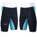 ミズノ 競泳水着 メンズ GX SONIC6 NV WA承認モデル GX SONIC VI ハーフスパッツ 布帛素材 競泳全種目 短距離〜中・長距離 選手向き MIZUNO 高速水着 男性用 2025年春夏モデル新色 ターコイズ N2MBA501 fina マーク あり