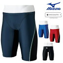 【店内商品3点以上でさらに3%OFFクーポン配布中】ミズノ MIZUNO 競泳水着 メンズ WA承認モデル STREAM ACE ハーフスパッツ ストリームフィットA 2025年春夏モデル N2MBC020 fina マーク あり