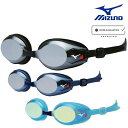 【店内商品3点以上でさらに3%OFFクーポン配布中】ミズノ MIZUNO 水泳 フィットネスゴーグル ミラーレンズ クッション付き WA承認モデル くもり止め 競泳 2025年春夏モデル N3JEC621 FINA承認