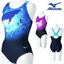 ミズノ MIZUNO フィットネス水着 レディース STROKE ONE ワンピース パッド付き 2025年春夏モデル N2JAC804