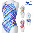 【店内商品3点以上でさらに3%OFFクーポン配布中】ミズノ MIZUNO 競泳水着 練習用水着 レディース エクサースーツ ミディアムカット EXER SUITS U-Fit Ri Collection 池江璃花子 競泳練習水着 2025年春夏モデル N2MAC265