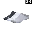 【店内商品3点以上でさらに3%OFFクーポン配布中】アンダーアーマー UNDER ARMOUR UAノーショー ソックス レディース 3足セット 靴下 女性 U...