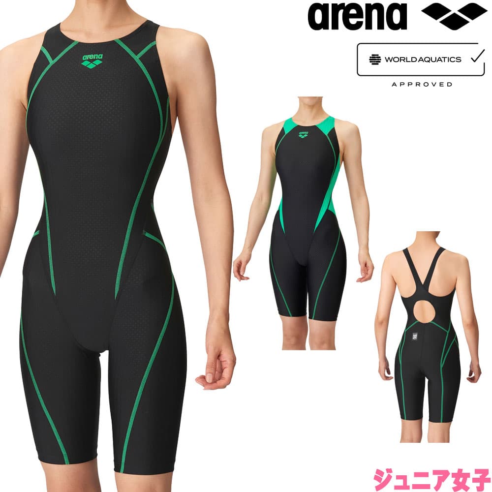 【店内商品3点以上でさらに3%OFFクーポン配布中】アリーナ ARENA 競泳水着 ジュニア女子 WA承認モデル レーシングワンピーススパッツ オープンバック ...