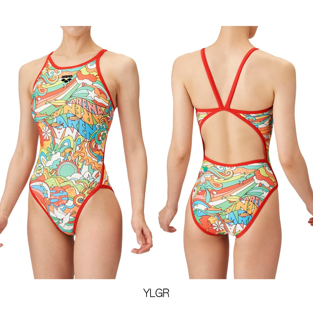 楽天市場】アリーナ 練習用水着 レディース（カラーグリーン