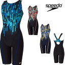 【店内商品3点以上でさらに3%OFFクーポン配布中】スピード SPEEDO フィットネス水着 レディース ストライプスディライトルースンニースキン パッド付き ...
