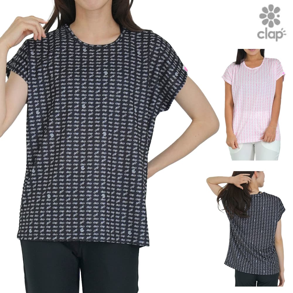 クラップ CLAP オールクラップロゴ ドルマンエム レディース Tシャツ 半袖 スポーツアパレル トレーニ..