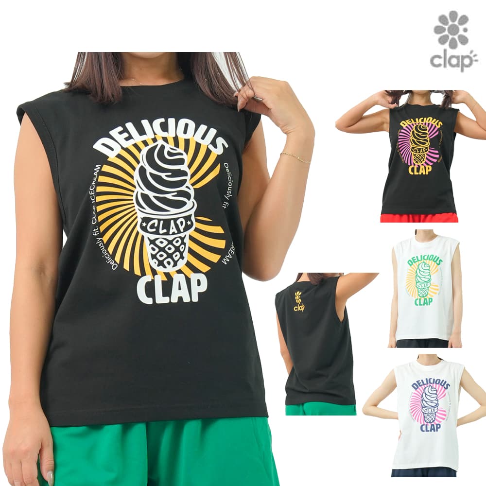 【店内商品3点以上でさらに3％OFFクーポン配布中】クラップ CLAP クラップアイスクリーム タンク レデ..