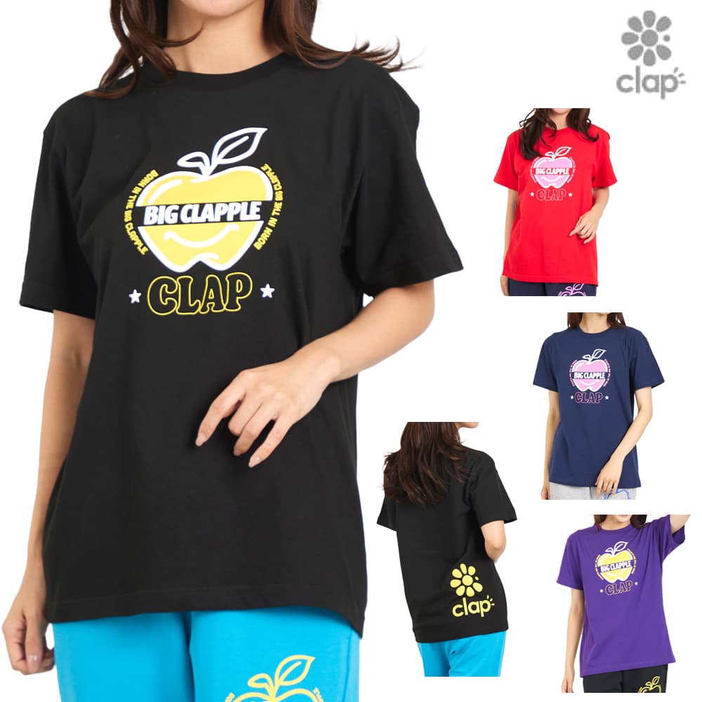【店内商品3点以上でさらに3％OFFクーポン配布中】クラップ CLAP ビッグクラップル ティー Tシャツ 半袖 レディース スポーツアパレル トレーニング フィットネス 女性 CTS25082