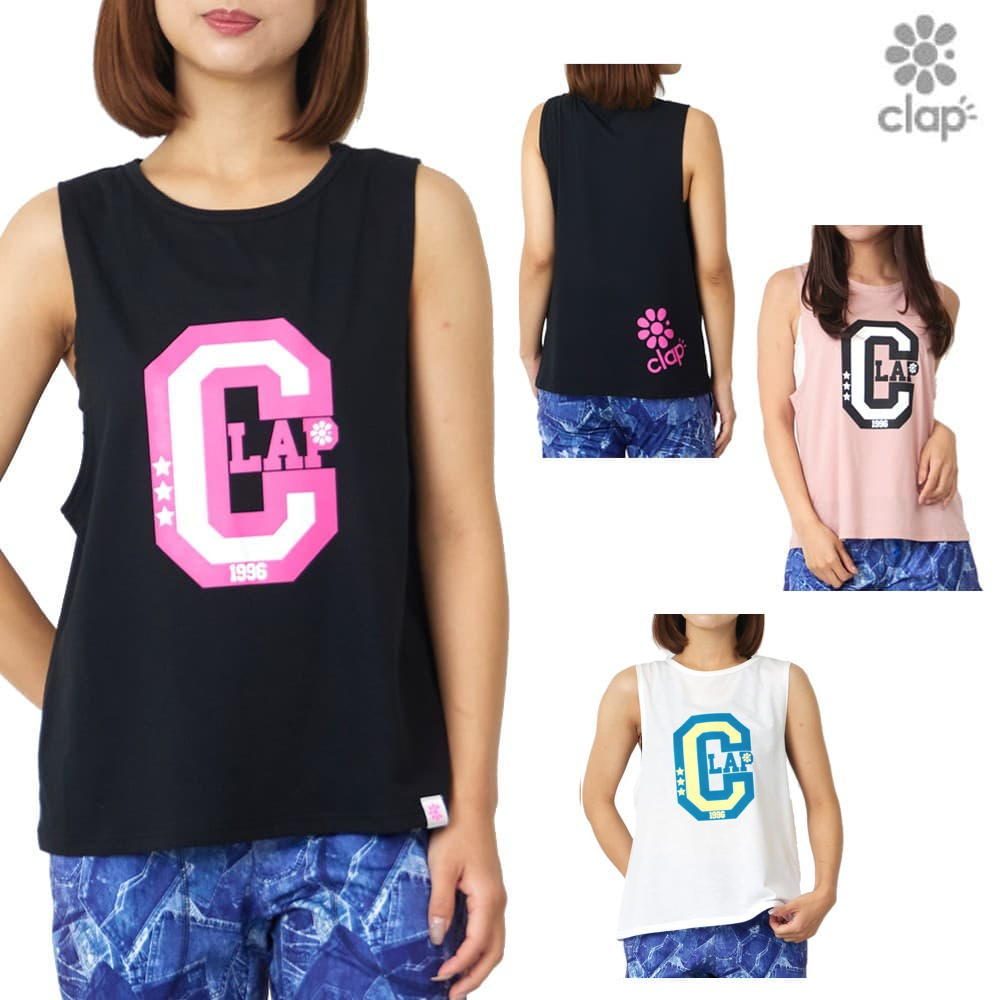 【店内商品3点以上でさらに3％OFFクーポン配布中】クラップ CLAP C-CLAP シークラップ ボックスタンク レディース タンクトップ スポーツアパレル トレーニング フィットネス 女性 CTS25091