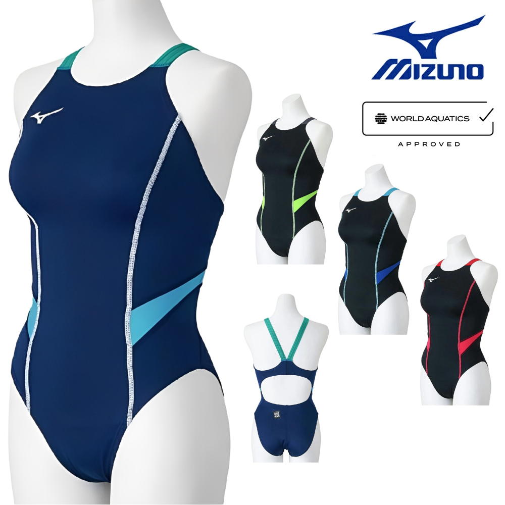 【店内商品3点以上でさらに3％OFFクーポン配布中】ミズノ MIZUNO 競泳水着 レディース WA承認モデル GX・SONIC STREAM ミディアムカット 2025年秋冬モデル N2MAC725 fina マーク あり