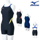 【店内商品3点以上でさらに3%OFFクーポン配布中】ミズノ MIZUNO 競泳水着 練習用水着 レディース エクサースーツ ミディアムハーフスーツ EXER SUITS U-Fit 競泳練習水着 N2MGC264