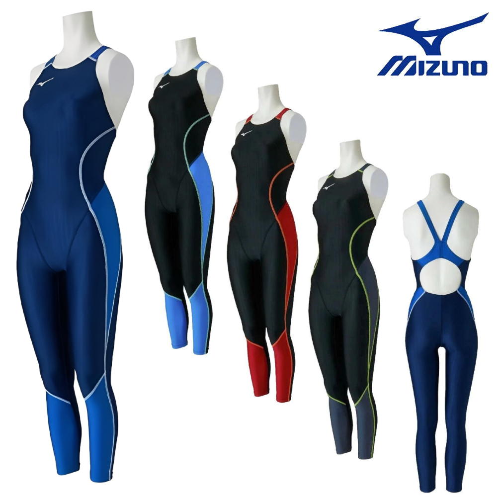 低抵抗・撥水加工ニット素材 Stream Fit A生地使用のロングスーツ ミズノ 競泳水着 ロングスパッツ 女性用