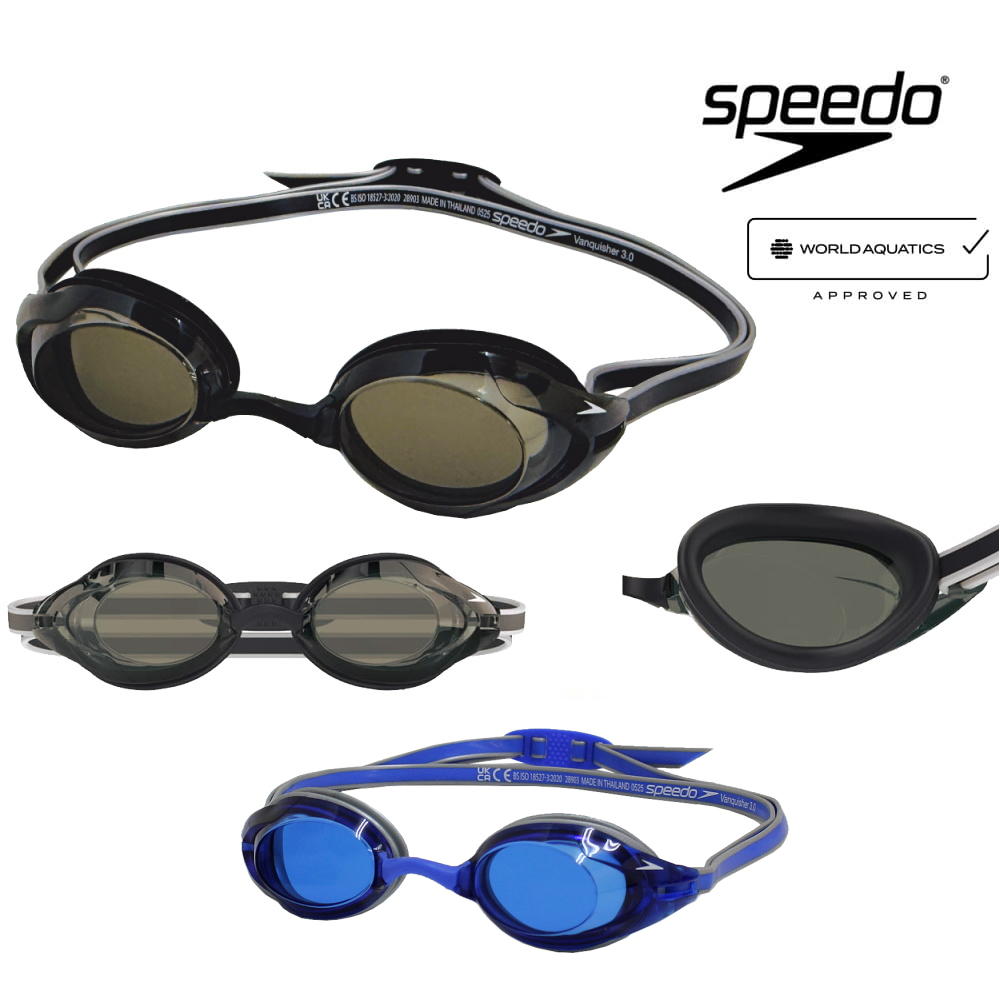 スピード SPEEDO 水泳 レーシングゴーグル ヴァンクイッシャー3.0 ANTI-FOG クリアレンズ クッション付き くもり止め WA承認モデル 競泳 2025年秋冬モデル SE02550 fina承認