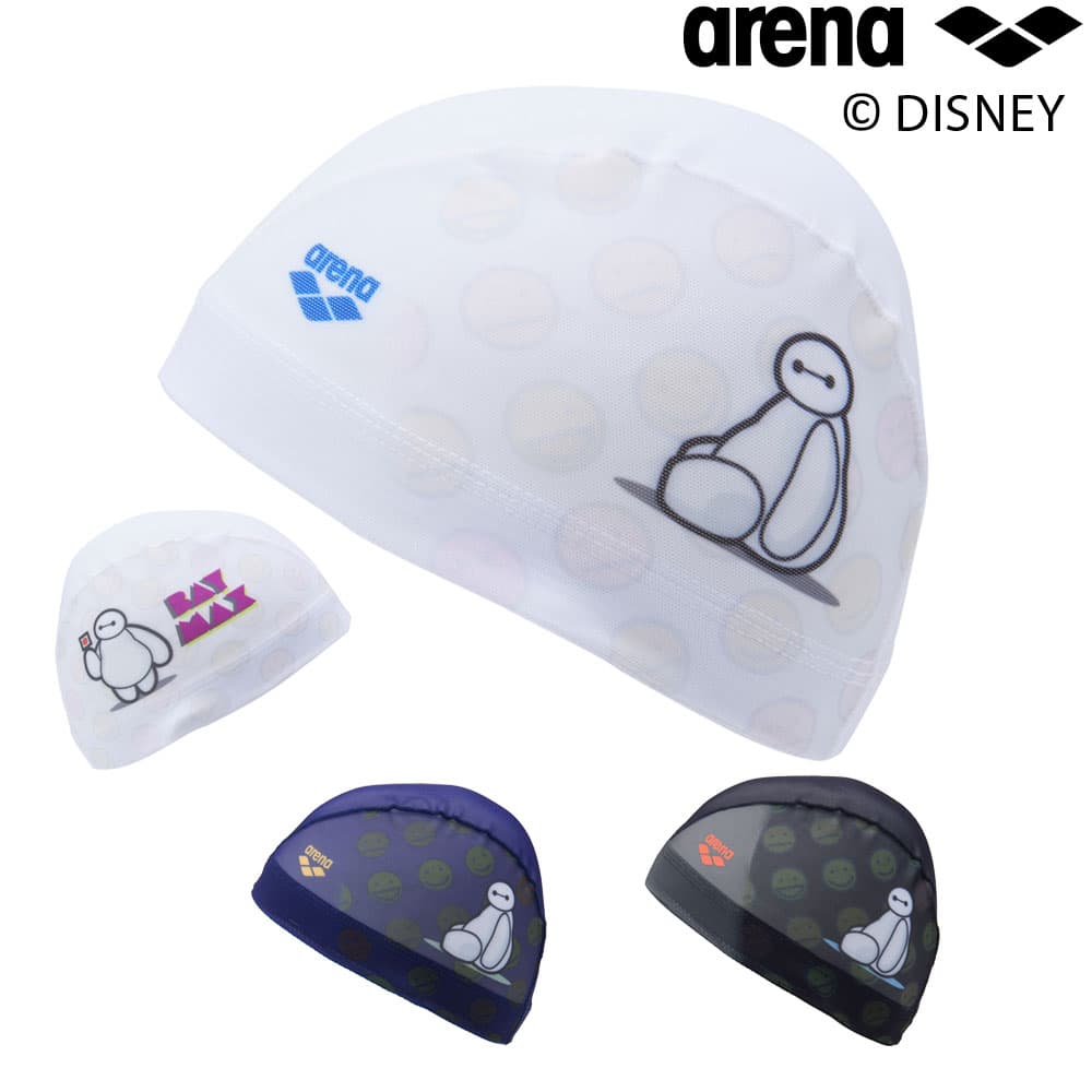 アリーナ ARENA 水泳 メッシュキャップ ディズニー “ベイマックス” スイムキャップ 水泳帽 水泳小物 2025年秋冬モデル AS5FSC82U