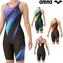 【店内商品3点以上でさらに3%OFFクーポン配布中】アリーナ ARENA フィットネス水着 レディース フィットネスワンピーススパッツ オープンバック ハーフレッグ ぴったりパッド オールインワン AQUA EXA ダブルエステルWR パッド付き 2025年秋冬モデル AS5FWF07L