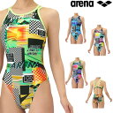 【店内商品3点以上でさらに3%OFFクーポン配布中】アリーナ ARENA 競泳水着 練習用水着 レディース トレーニングワンピース オープンバック ダブルストラ...