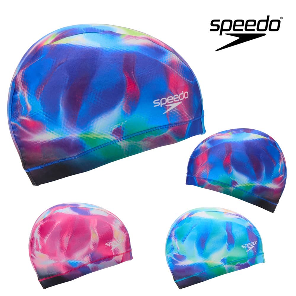 Rakuten - 【店内商品3点以上でさらに3％OFFクーポン配布中】スピード SPEEDO 水泳 カラーオブウェーブストリコットキャップ スイムキャップ 水泳小物 2026年春夏モデル SE12612