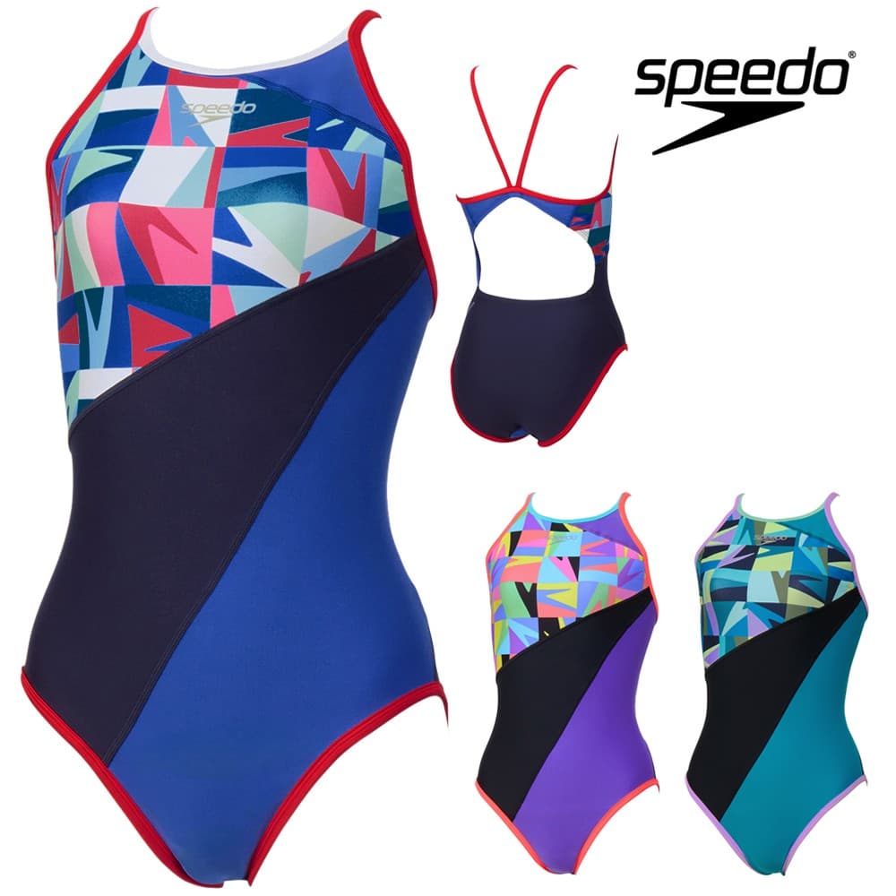 乐天商城 - 【店内商品3点以上でさらに3％OFFクーポン配布中】スピード SPEEDO 競泳水着 練習用水着 レディース ブーングリッドターンズスーツ ENDURANCE ECO 競泳練習水着 2026年春夏モデル STW02605