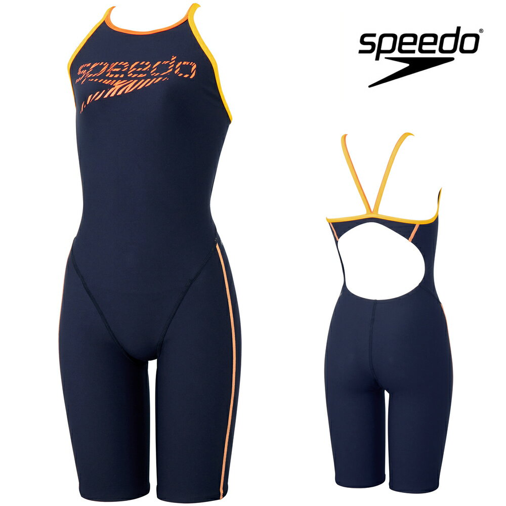 【店内商品3点以上でさらに3％OFFクーポン配布中】スピード SPEEDO 競泳水着 練習用水着 レディース ゼブラスタックターンズニースキン ENDURANCE ECO 競泳練習水着 オールインワン STW12450