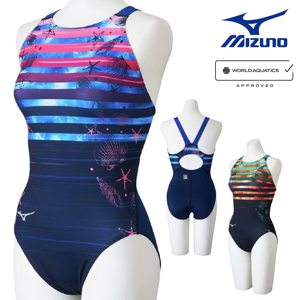 ミズノ MIZUNO 競泳水着 レディース WA承認モデル ST Graphic ローカット 2026年春夏モデル N2MAD741 fina マーク あり