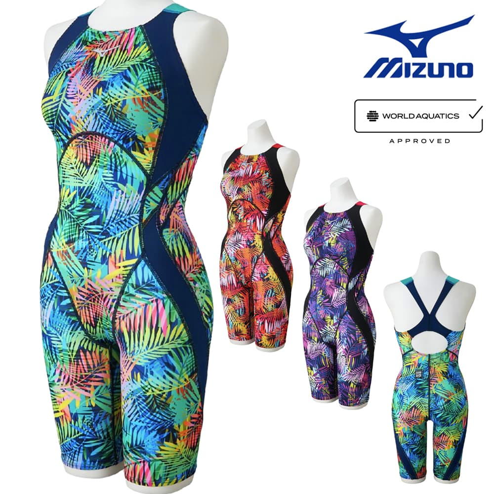 Rakuten - ミズノ MIZUNO 競泳水着 レディース WA承認モデル ST Graphic ハーフスーツ マスターズバック ここちストラップU オールインワン 2026年春夏モデル N2MGD246 fina マーク あり