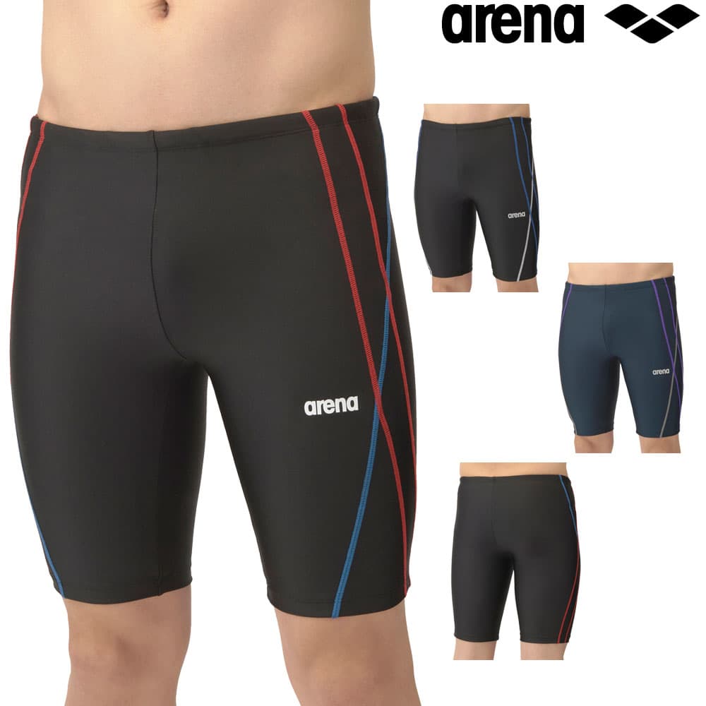 アリーナ ARENA フィットネス水着 メンズ ダブルエステル フィットネススパッツ ハーフレッグ AS5SWF64M
