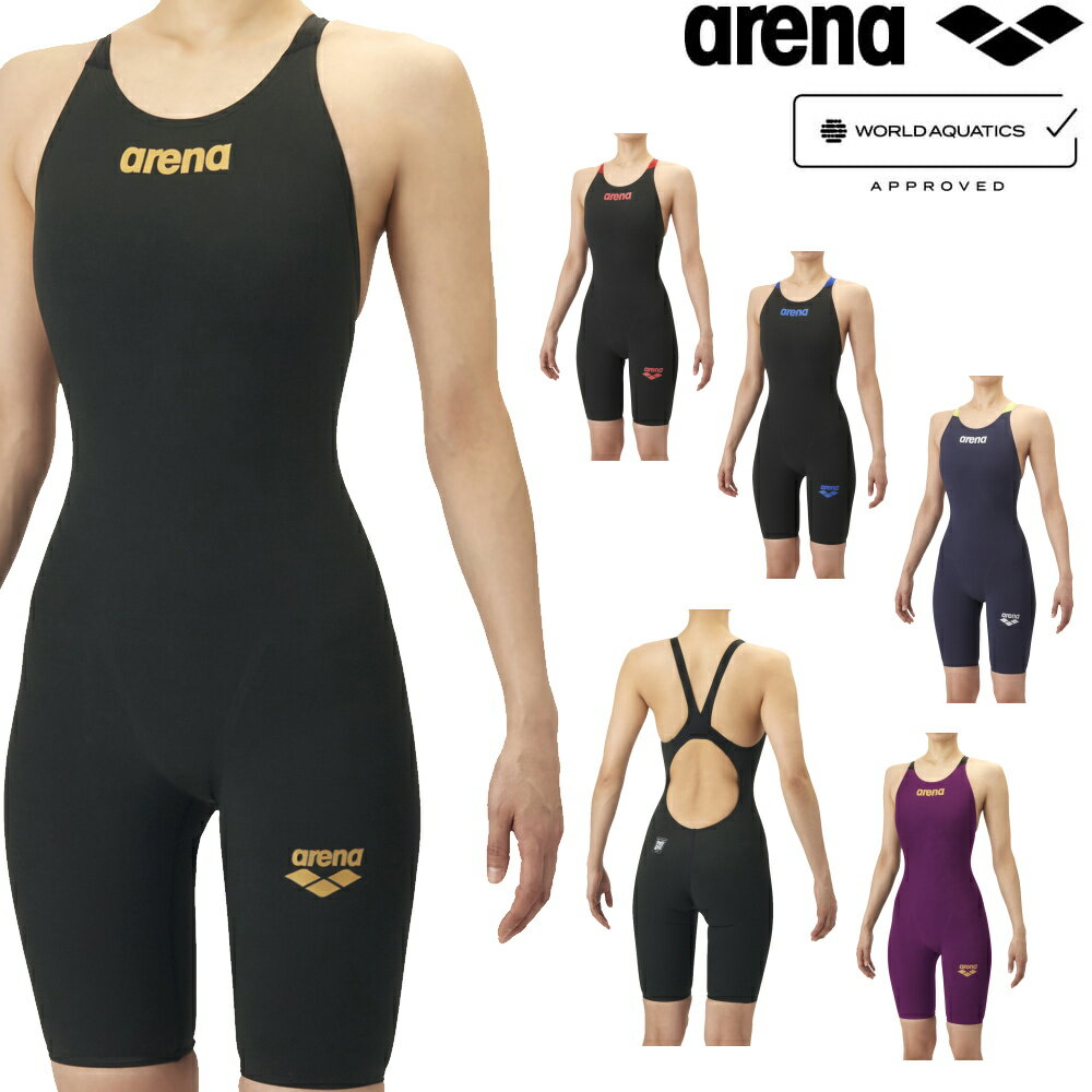 arena 高速水着　黒/緑　SS FINA承認 レディース 高速水着 レース水着 選手用 AQUAFORCE