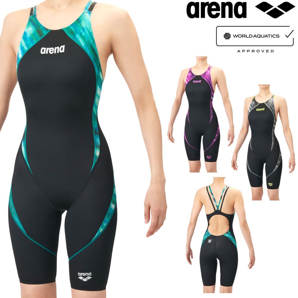 Rakuten - アリーナ ARENA 競泳水着 レディース WA承認モデル AQUA ADVANCED AQUA XTREME レーシングワンピーススパッツ ダブルストラップ オープンバック ハーフレッグ オールインワン 2026年春夏モデル AS6SRC44L fina マーク あり