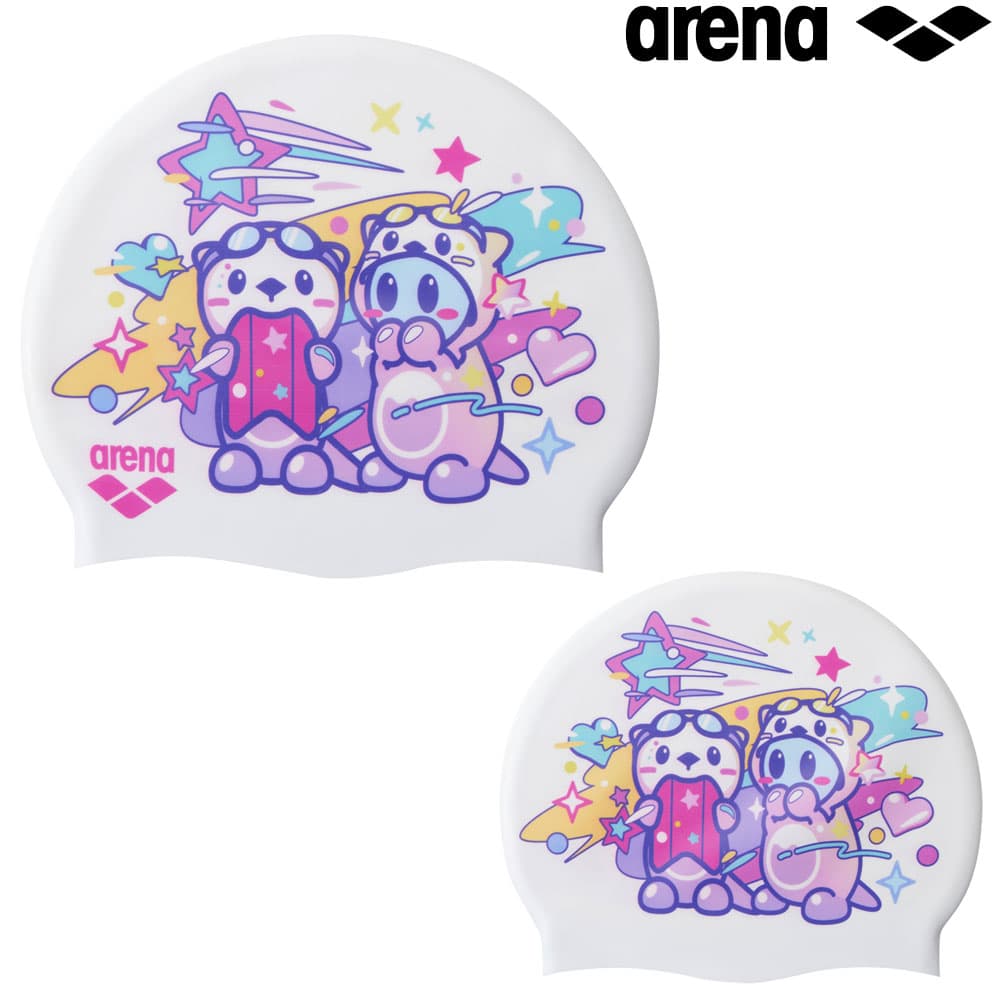 アリーナ ARENA 水泳 シリコンキャップ アリーナくん ラッコのラッキー シリコンキャップ スイムキャップ 水泳小物 2026年春夏モデル AS6SSCA1U