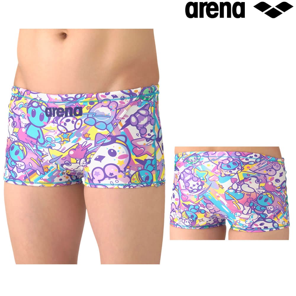 アリーナ ARENA 競泳水着 練習用水着 メンズ タフスーツ アリーナくん ラッコのラッキー タフスキンT2E トレーニングスパッツ ショートレッグ 競泳練習水着 2026年春夏モデル AS6SWM47M