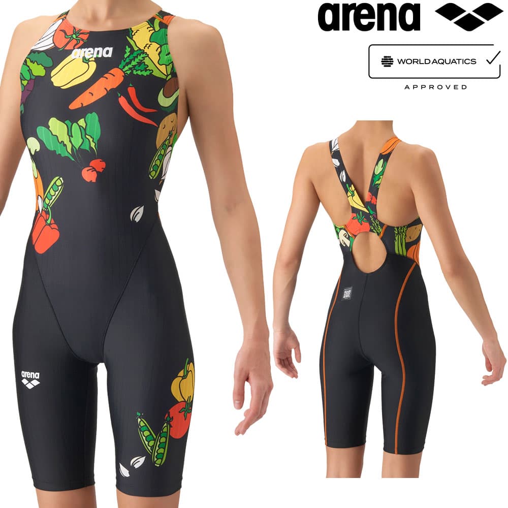 アリーナ ARENA 競泳水着 レディース WA承認モデル レーシングワンピーススパッツ オープンバック ハーフレッグ オー…