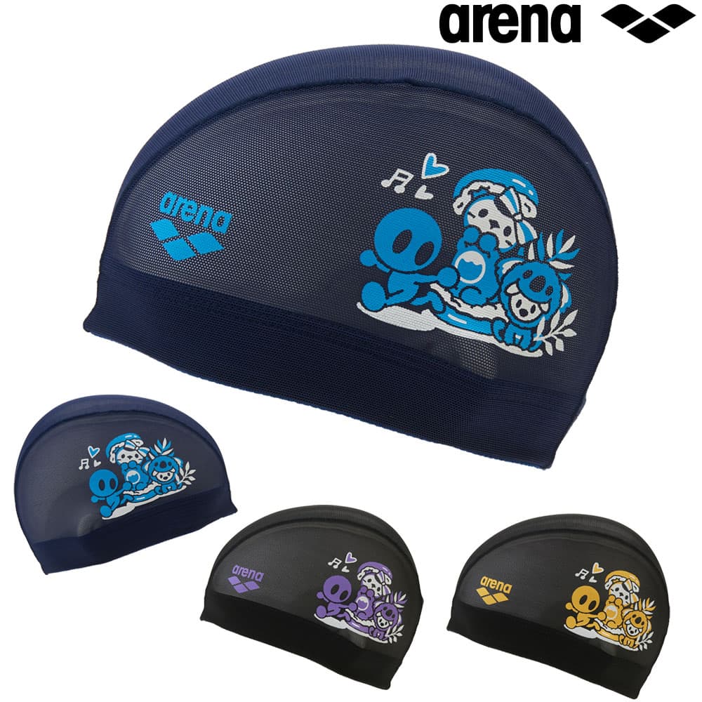 【店内商品3点以上でさらに3％OFFクーポン配布中】アリーナ ARENA 水泳 メッシュキャップ アリーナくん スイムキャップ 水泳帽 水泳小物 2026年秋冬モデル AS6FSCA4U