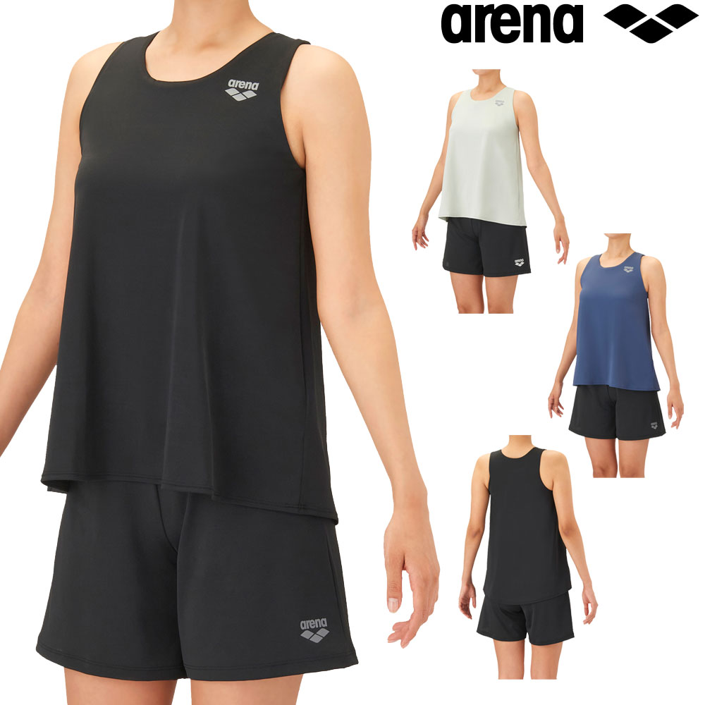 乐天商城 - アリーナ ARENA フィットネス水着 レディース フィットネスセパレート カバーバック ミドルレッグ 差し込みパッド パッド付き エステル2WAY 2026年秋冬先行モデル AS6FWF63L