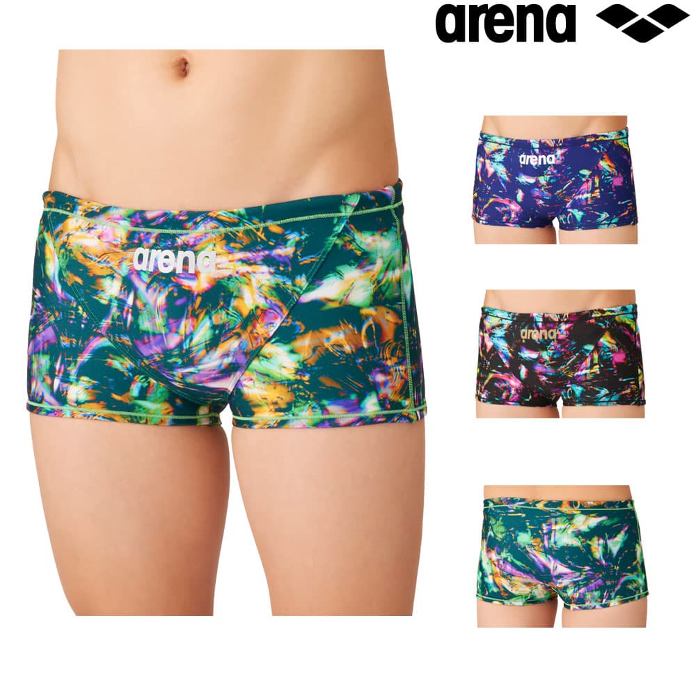 【店内商品3点以上でさらに3％OFFクーポン配布中】アリーナ ARENA 競泳水着 練習用水着 メンズ トレーニングスパッツ ショートボックス タフスーツ タフスキンT2E 競泳練習水着 2026年秋冬モデル AS6FWM30M