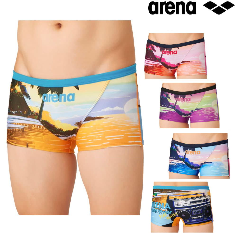 アリーナ ARENA 競泳水着 練習用水着 メンズ トレーニングスパッツ ショートボックス タフスーツ タフスキンT2E 競泳練習水着 2026年秋冬モデル AS6FWM39M