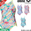 《クーポンで更にお値引き》アリーナ ARENA 競泳水着 レディース タフスーツ 練習用水着 スーパーフライバック タフスキンD ディズニーシリーズ リトルマーメイド アリエル 競泳練習水着 2019年秋冬モデル DIS-9355W