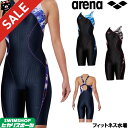 【3点以上のお買い物で3%OFFクーポン配布中】アリーナ ARENA フィットネス水着 レディース サークルバックスパッツ(ぴったりパッド)(着やストラップ) パッド付き ジオダイヤWR 2019秋冬モデル FLA-9912W
