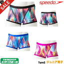 【決算セールクーポン配布中】スピード SPEEDO 競泳水着 ジュニア男子 練習用 ネイティブストライプターンズボックス ENDURANCE SP 競泳練習水着 2019年秋冬モデル STB51957