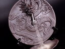 【当店オススメ】天然石の浄化やインテリアに 陶器製 龍神 倒流香炉 3点セット