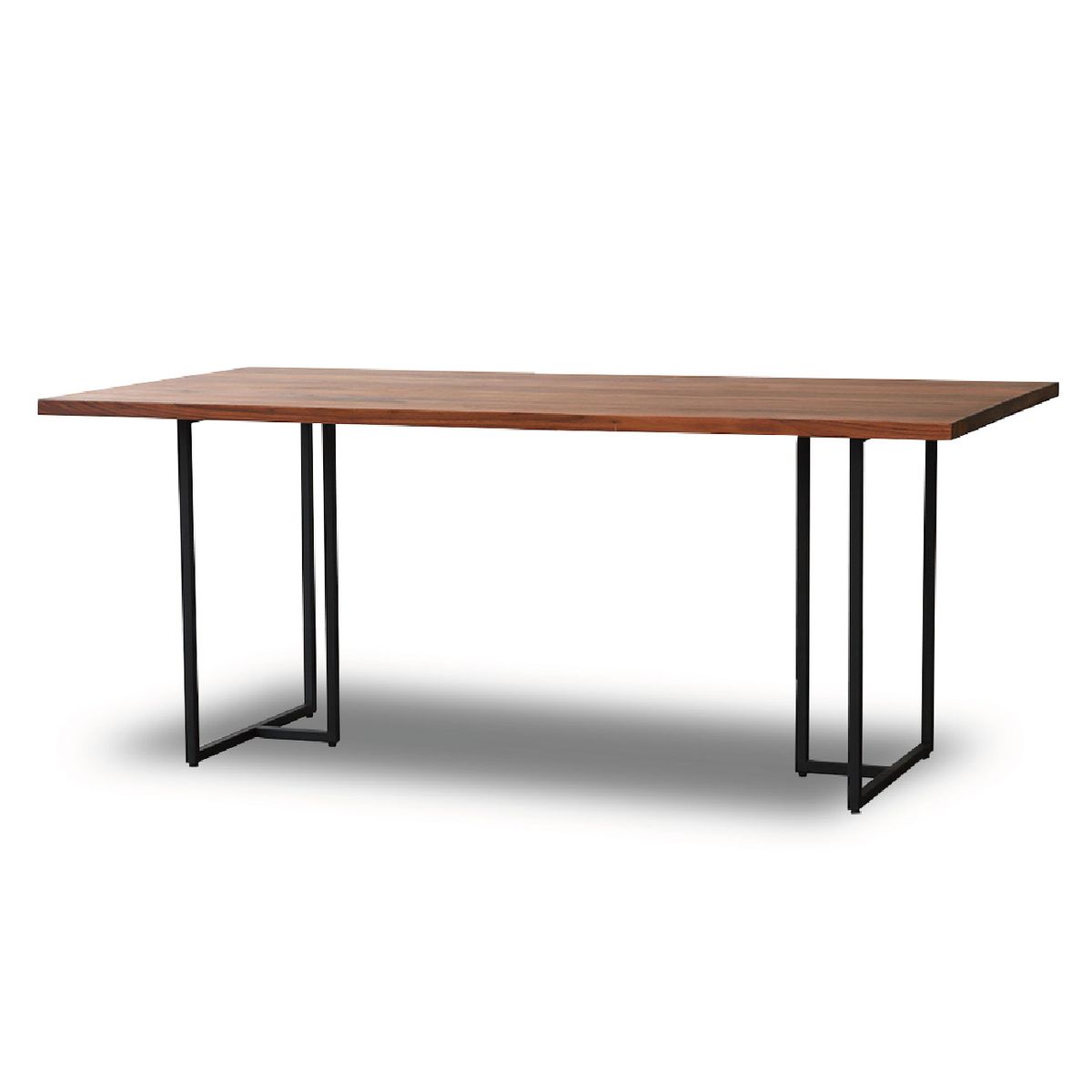 NO WHERE LIKE HOME 〇ノーウェア ライク ホーム ダイニングテーブル ウォールナット 幅165cm スチール製モダン脚 ノードII 330106
