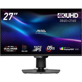 MSI デュアルモードゲーミングモニター MAG 274UPDF E16M 27インチ Adaptive-Sync 24.5インチインチモード搭載アンチモーションブラー DisplayHDR 1000 AIビジョン メーカー3年保証 MAG-274UPDF-E16M