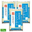 ○【精米仕立て】 令和5年産 福島県産 コシヒカリ 15kg(5kg×3袋) 新米