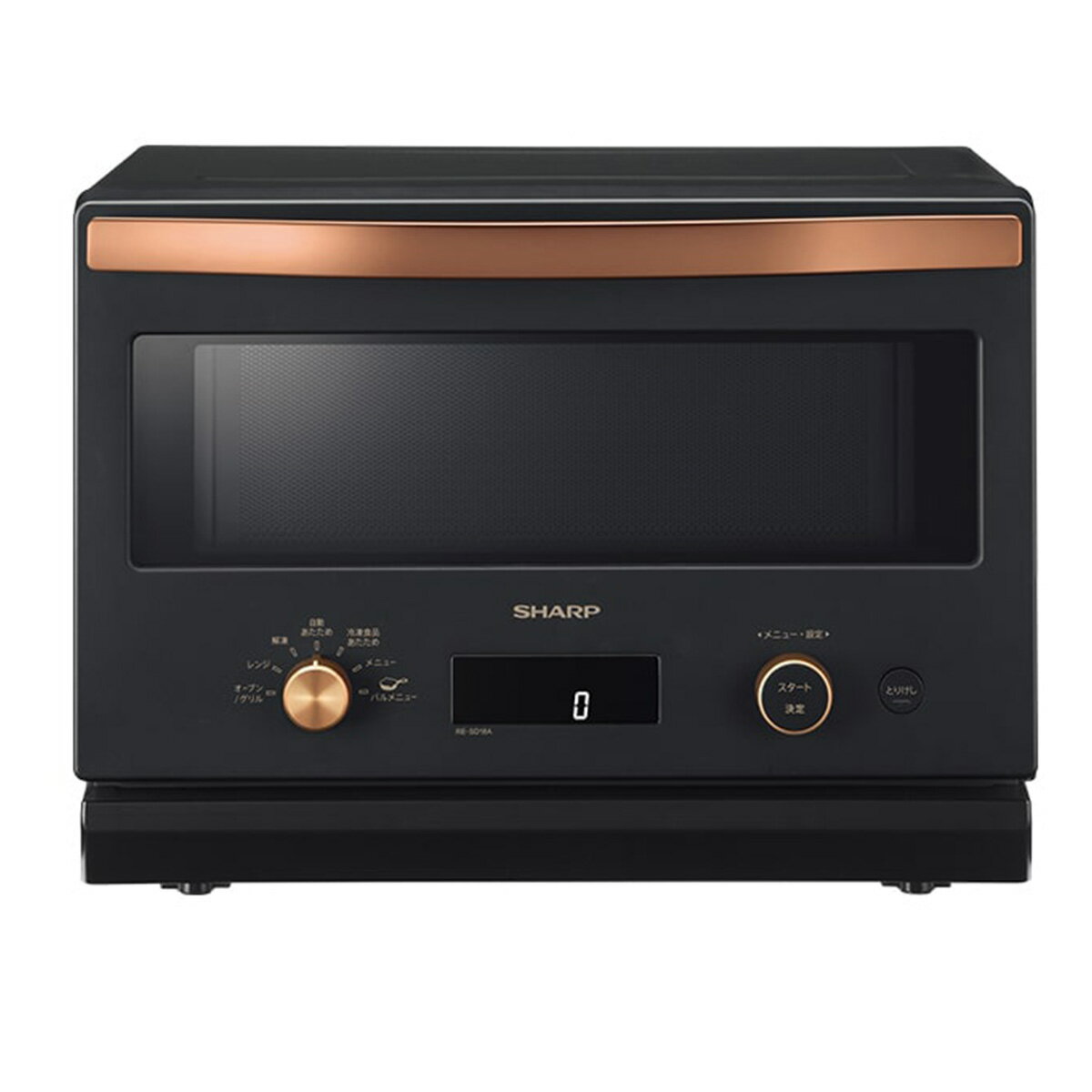 SHARP シャープ オーブンレンジ 18L 1段調理 ヘルツフリー おしゃれ ブラック系 RE-SD18A-Bのサムネイル