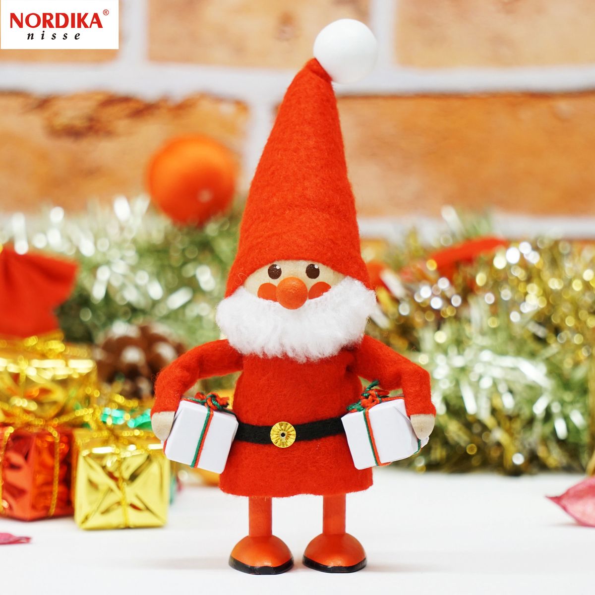 【30％OFFクーポン 在庫品限り】正規品 ノルディカ ニッセ NORDIKA nisse クリスマス人形 欲張りサンタ 約150mm