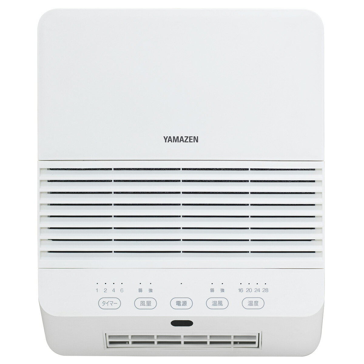 山善 大風量 壁掛けセラミックヒーター 脱衣所ヒーター 温度センサー付 DFX-RK121-W